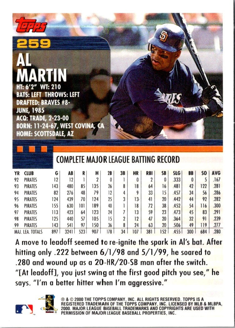 2000 Topps Al Martin