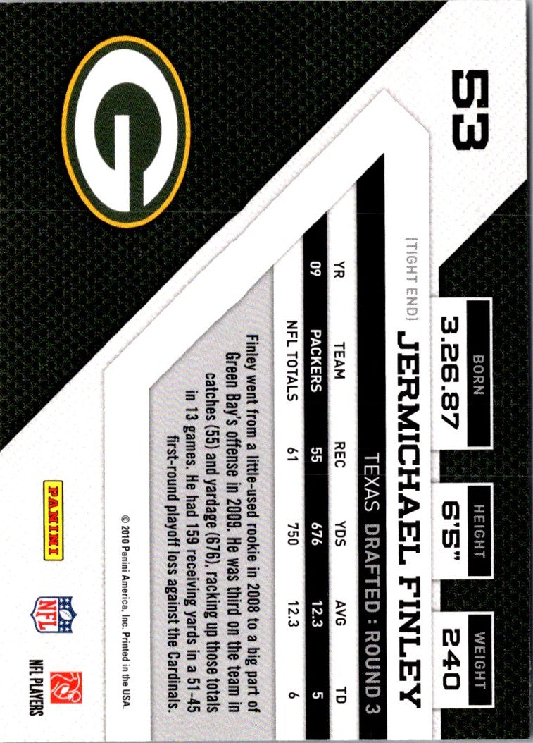 2010 Panini Threads Jermichael Finley