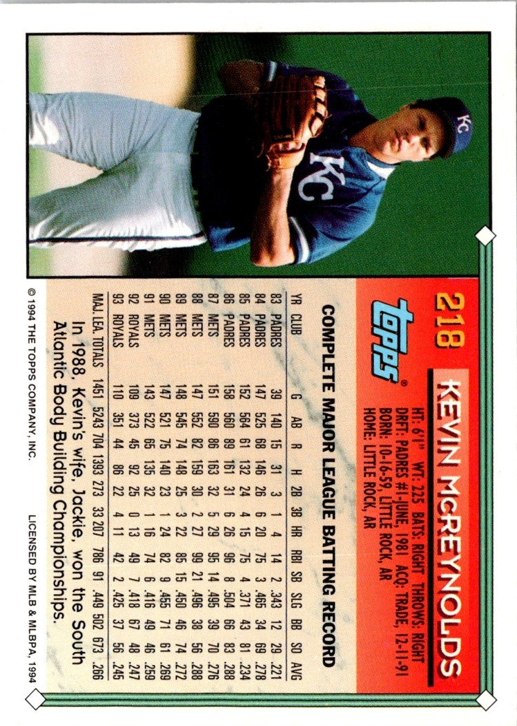 1994 Topps Kevin McReynolds