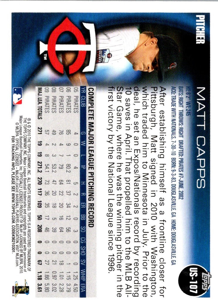 2010 Topps Update Matt Capps