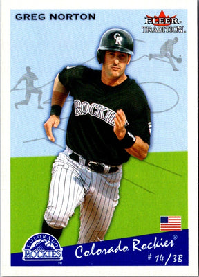 2002 Fleer Tradition Update Greg Norton #U108
