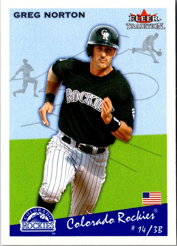 2002 Fleer Tradition Update Greg Norton #U108