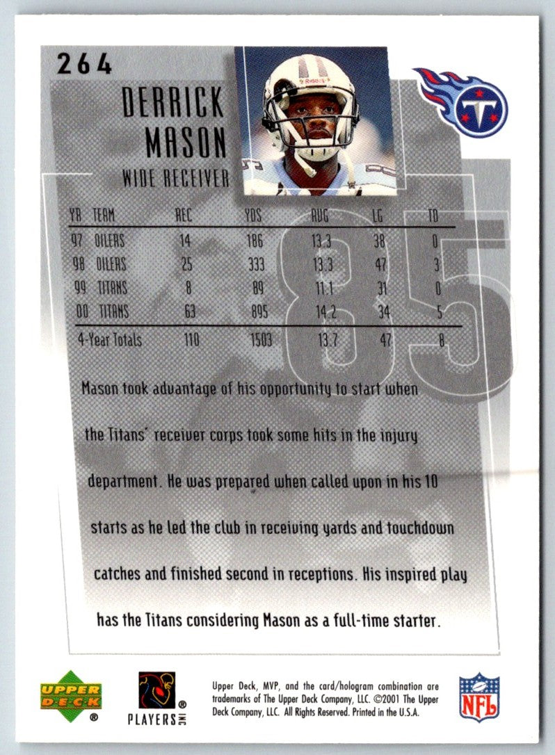 2001 Upper Deck MVP Derrick Mason