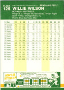 1987 Fleer Star Stickers Willie Wilson