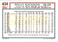 1992 Topps Wally Backman #434