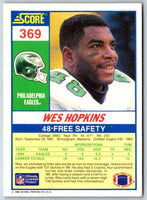 1990 Score Wes Hopkins #369