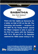 2011 Topps Lineage CC Sabathia