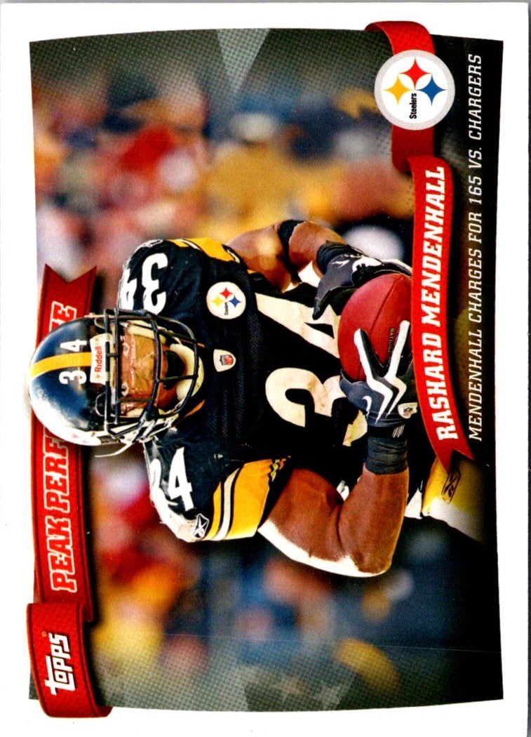 2010 Topps Peak Performance Rashard Mendenhall