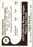 1979 TCMA Jackson Mets Fred Martinez #24