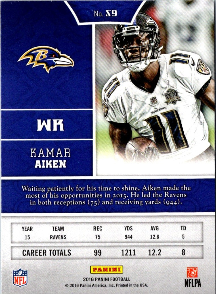 2016 Panini Chivalry Kamar Aiken