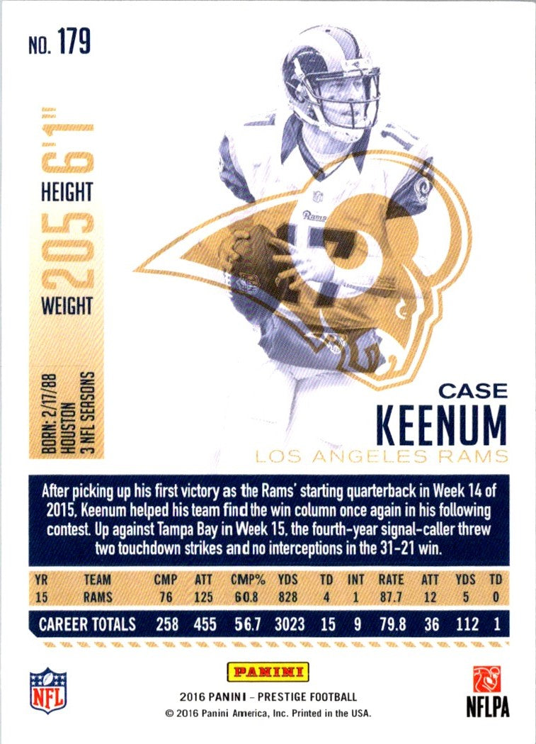 2016 Panini Prestige Case Keenum