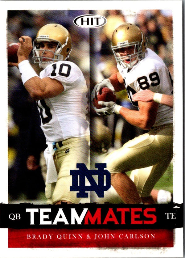 2008 SAGE HIT Brady Quinn/John Carlson #57