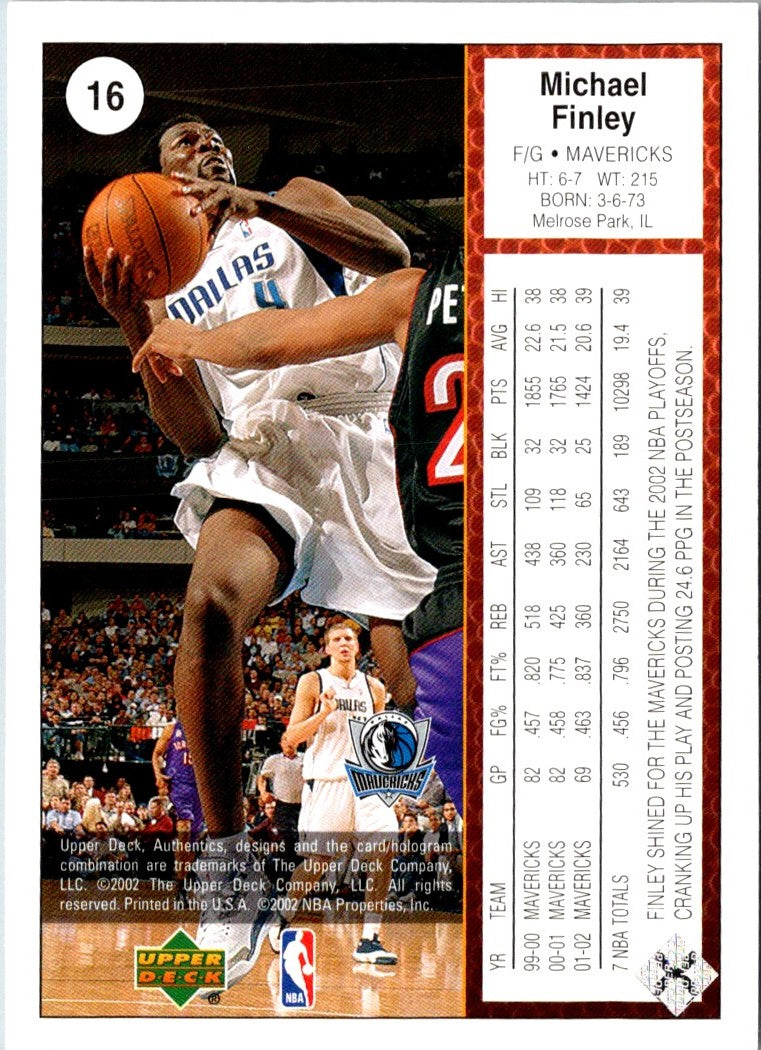 2002 Upper Deck Championship Drive Michael Finley