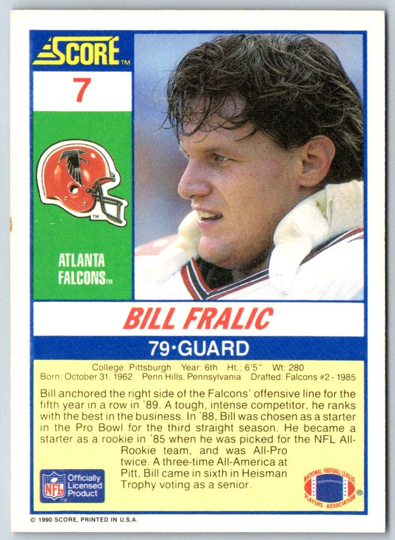 1990 Score Bill Fralic