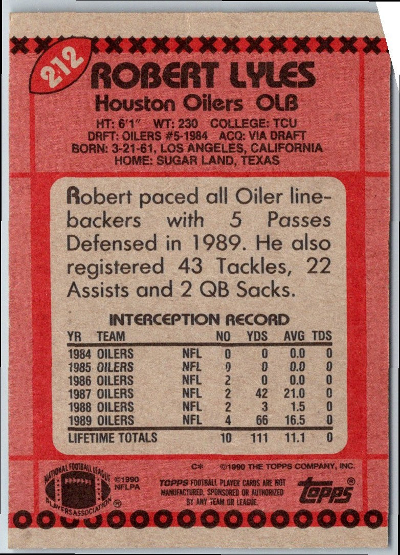 1990 Topps Robert Lyles