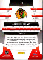 2010 Panini Certified Mirror Black Materials Prime Jonathan Toews #31
