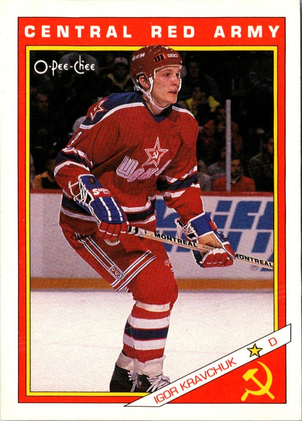 1991 O-Pee-Chee Central Red Army Igor Kravchuk #19R