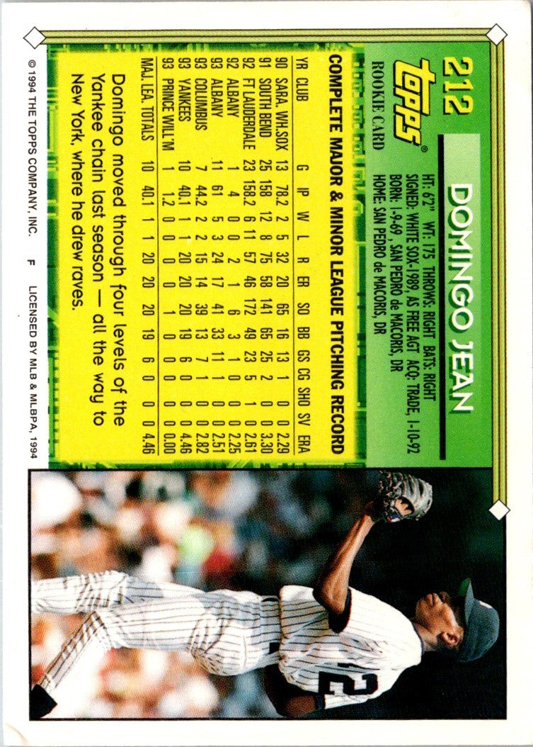 1994 Topps Domingo Jean