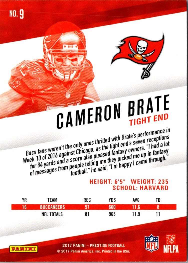 2017 Panini Prestige Cameron Brate