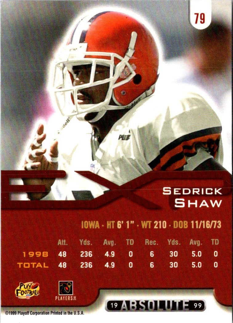 1999 Playoff Absolute EXP Sedrick Shaw