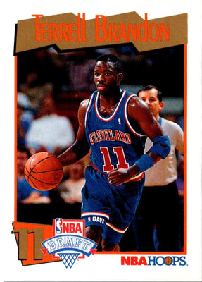 1991 Hoops Terrell Brandon #556 Rookie