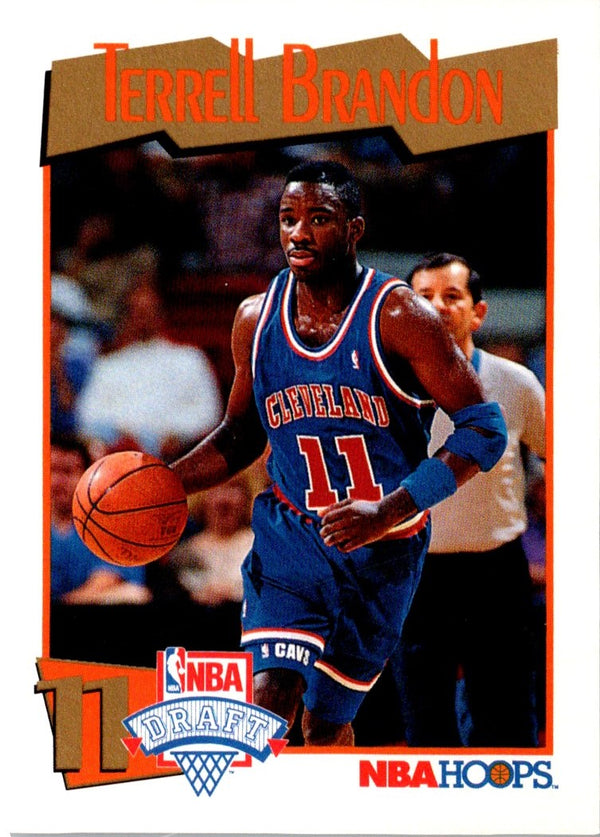 1991 Hoops Terrell Brandon #556 Rookie