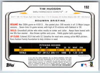 2014 Bowman Tim Hudson #192