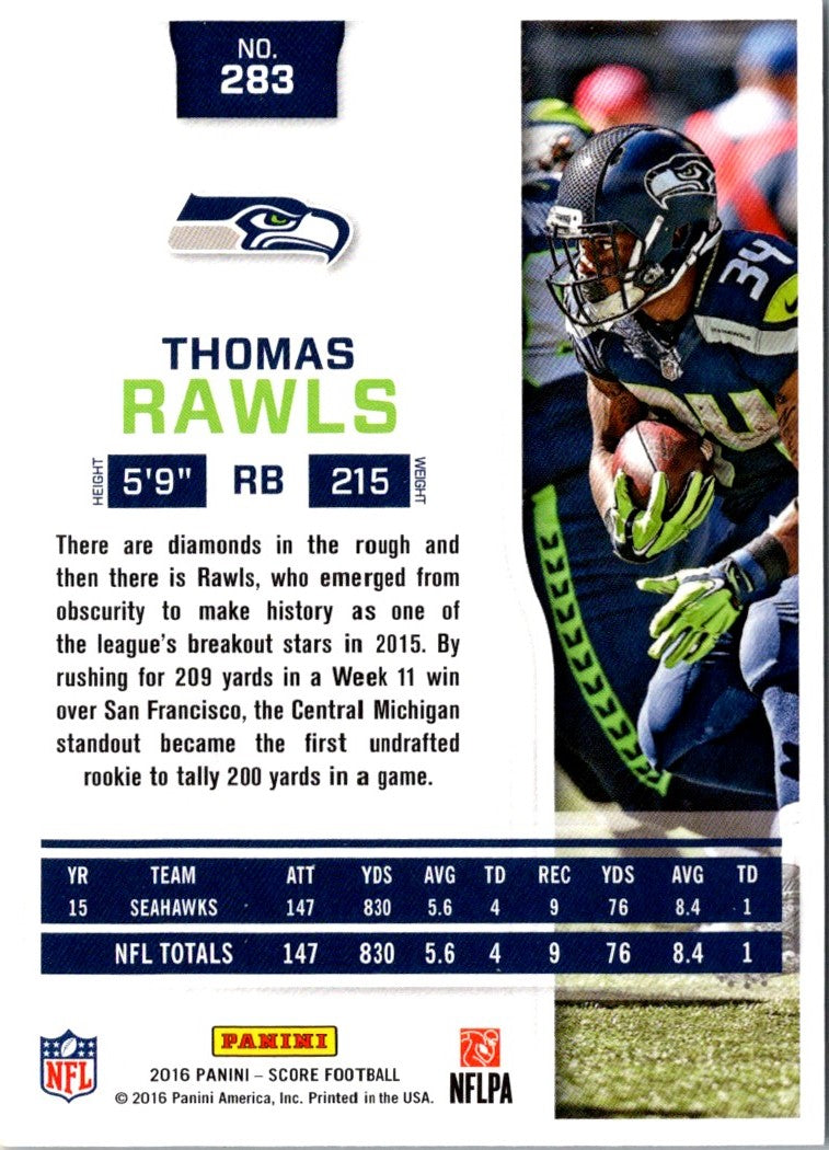 2016 Score Thomas Rawls