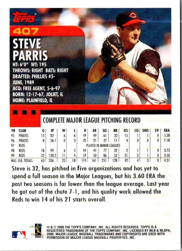 2000 Topps Steve Parris