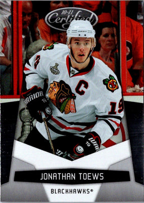 2010 Panini Certified Mirror Black Materials Prime Jonathan Toews #31