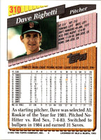 1993 Topps Inaugural Marlins Dave Righetti #310