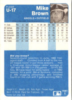 1984 Fleer Update Mike Brown #U-17