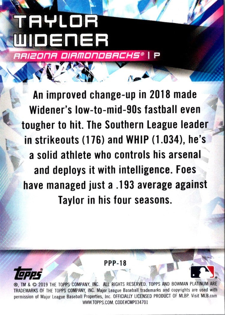 2019 Bowman Scouts' Top 100 Taylor Widener