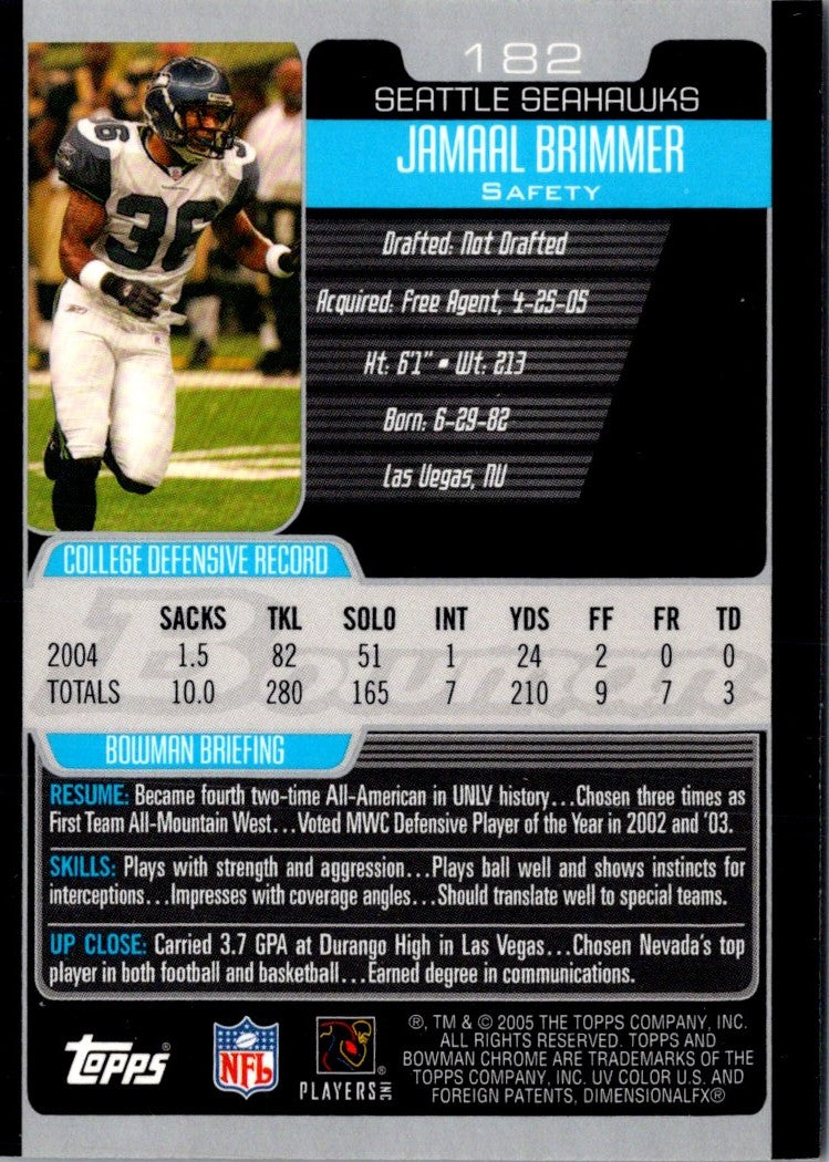 2005 Bowman Chrome Jamaal Brimmer