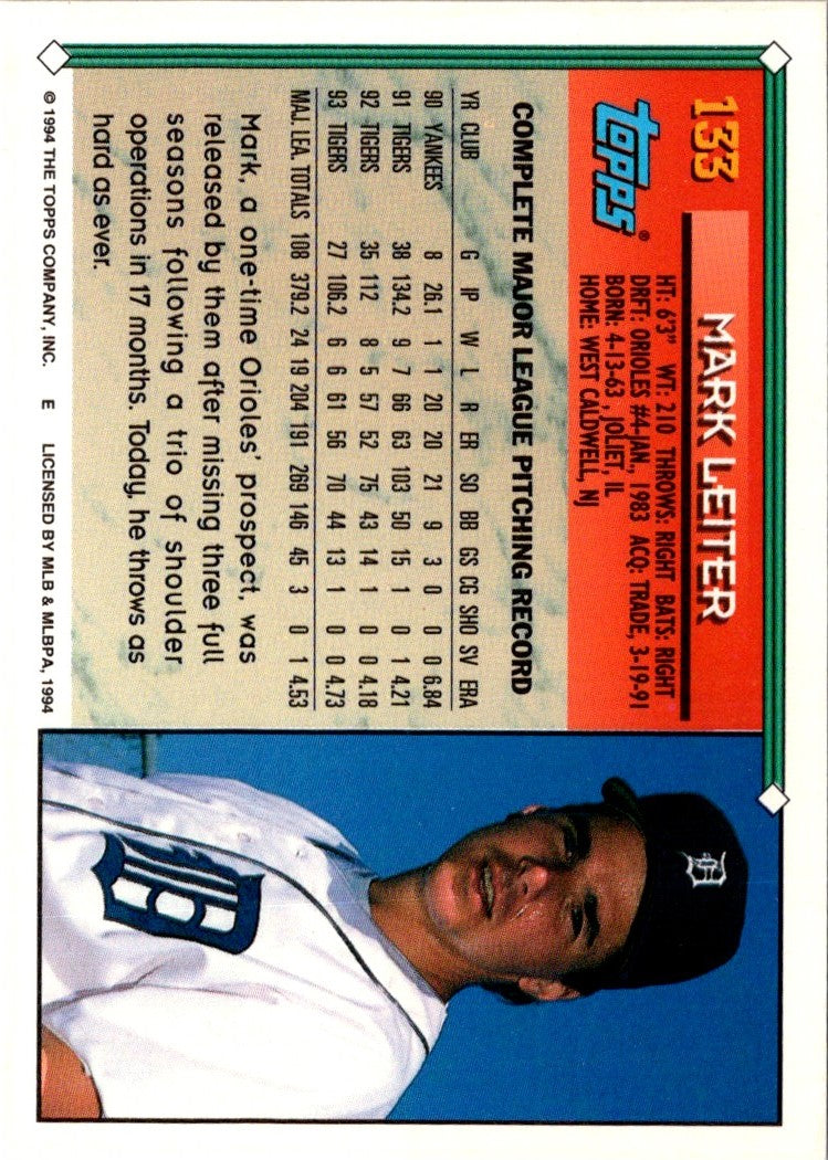 1994 Topps Mark Leiter