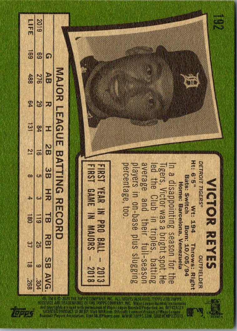 2020 Topps Heritage Victor Reyes