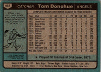 1980 Topps Tom Donohue #454 Rookie