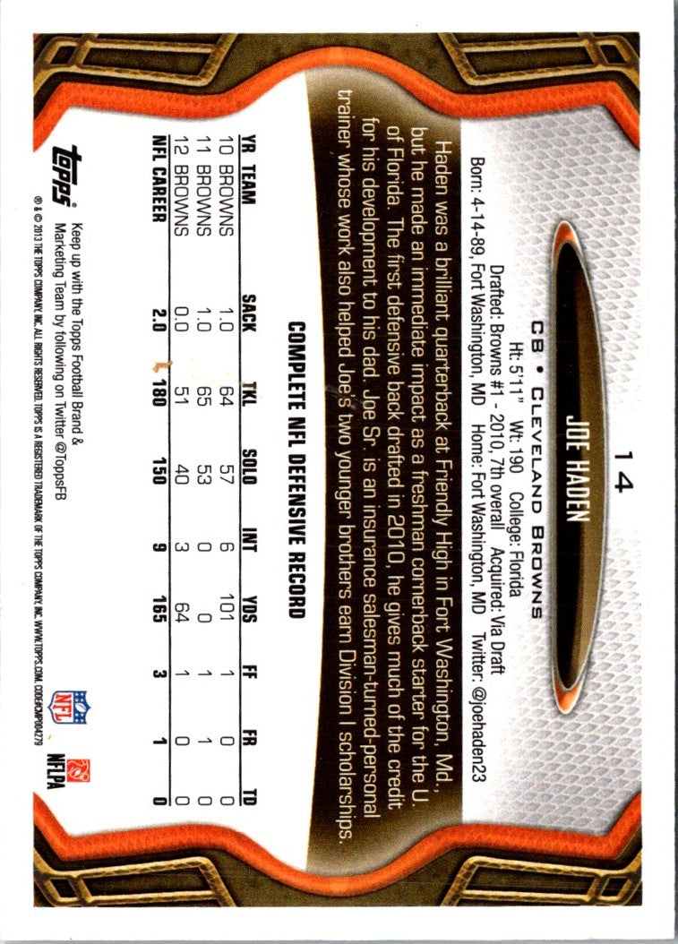 2013 Topps Joe Haden