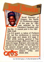 1991 Hoops Terrell Brandon #556 Rookie