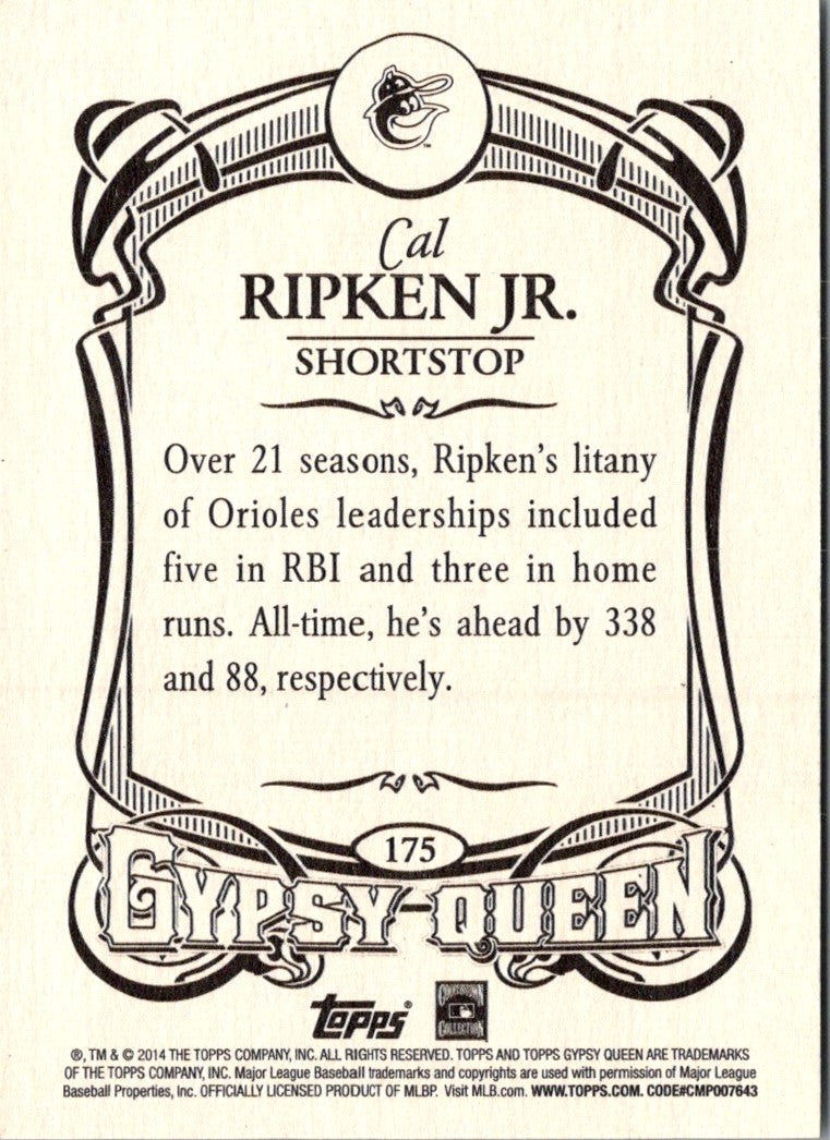 2014 Topps Gypsy Queen Cal Ripken Jr.