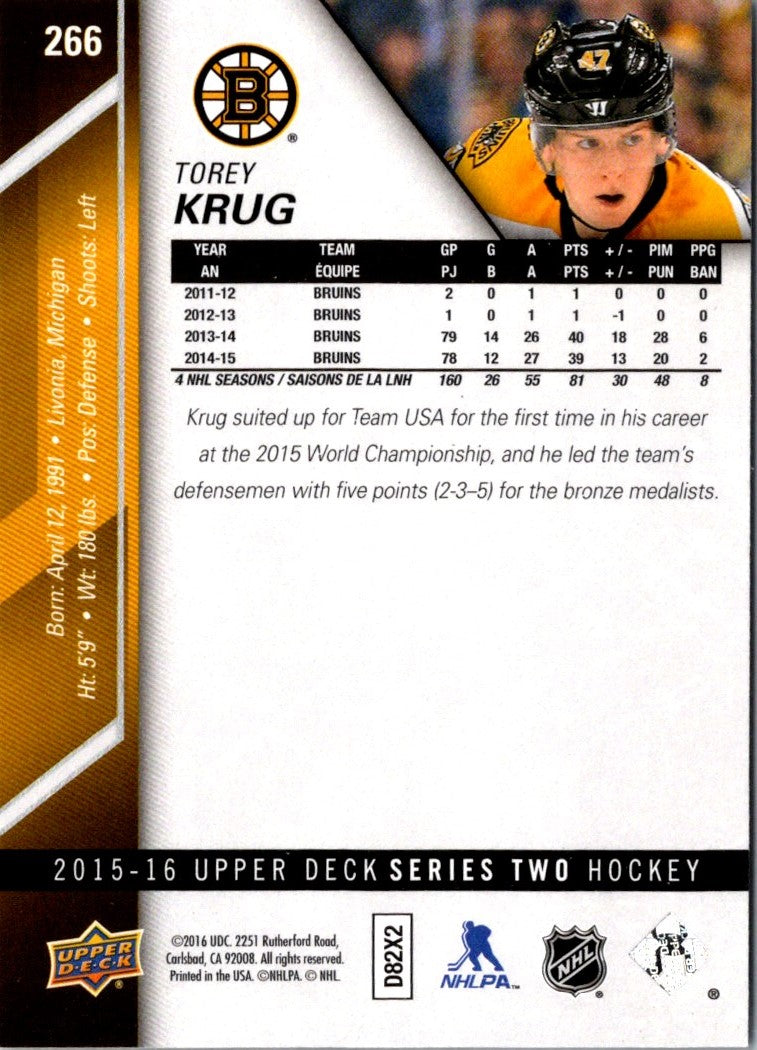 2016 Upper Deck Torey Krug