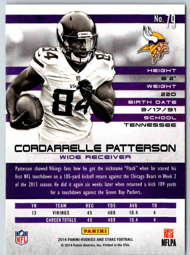 2014 Panini Rookies And Stars Cordarrelle Patterson