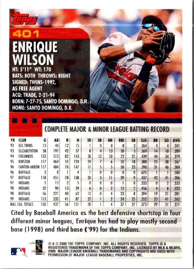 2000 Topps Enrique Wilson