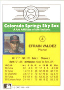 1990 CMC Colorado Springs Sky Sox Efrain Valdez