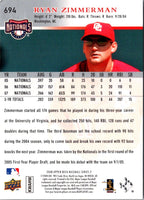 2008 Upper Deck Ryan Zimmerman #694
