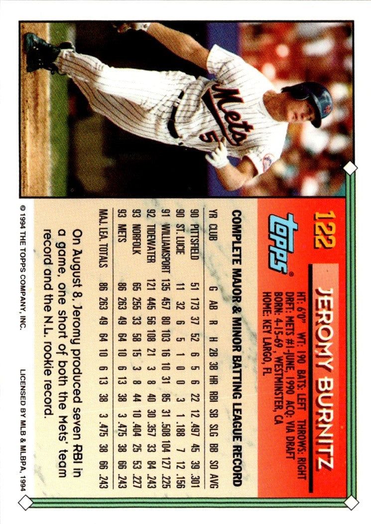 1994 Topps Jeromy Burnitz