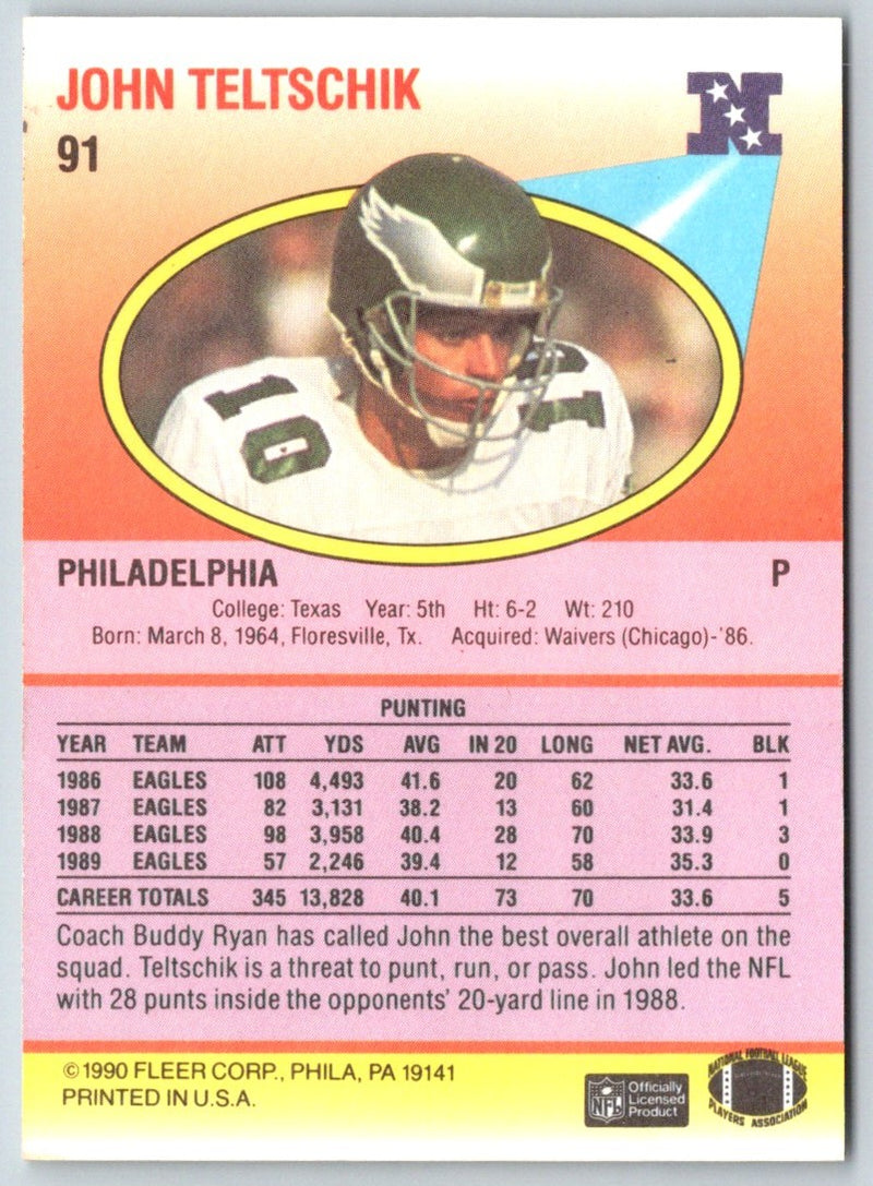 1990 Fleer John Teltschik