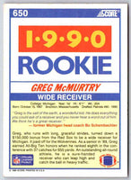 1990 Score Greg McMurtry #650