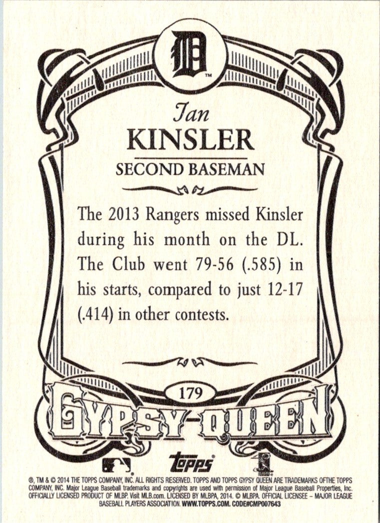 2014 Topps Gypsy Queen Ian Kinsler