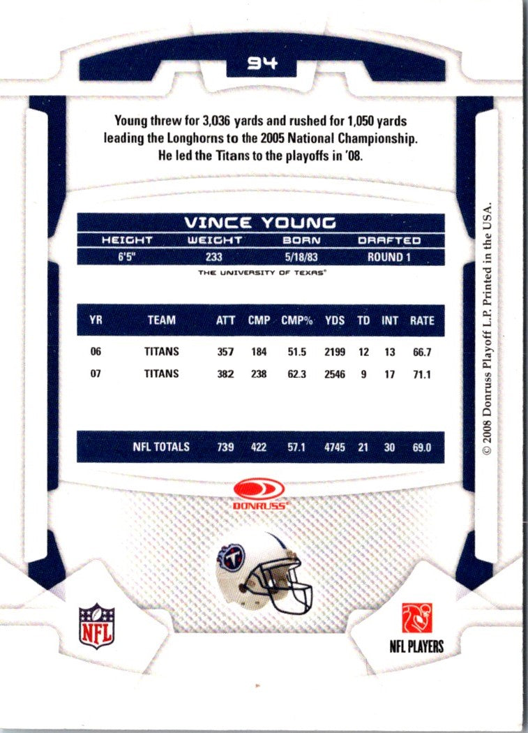 2008 Leaf Rookies & Stars Vince Young